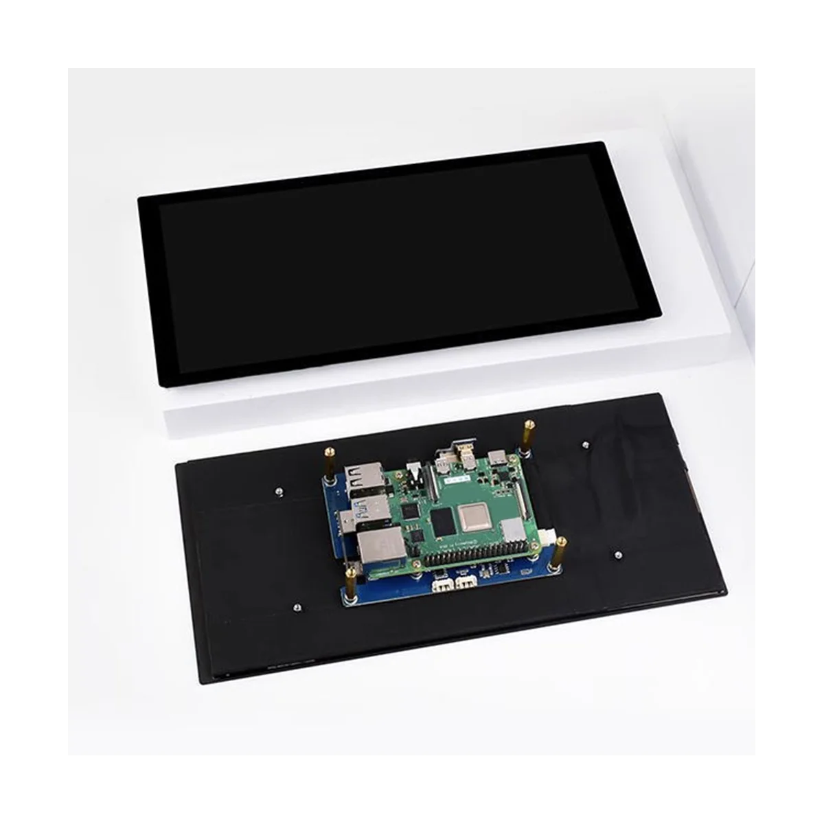 

10.4 Inch QLED Computer Monitor Touch Screen 1600X720 IPS Capacitive Touch Screen for Raspberry Pi HD Monitor-EU Plug