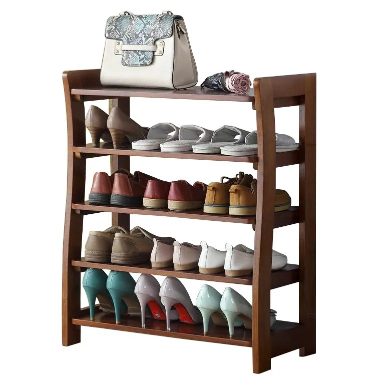 

Nordic American shoe rack pure solid wood four five six layers shoe rack put shoe rack into the door