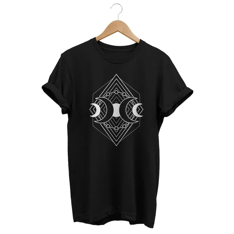 

Geometric Moon Magic: Minimalist Abstract Artsy Moon Top