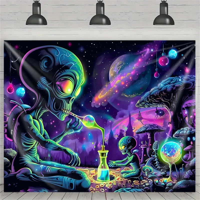 VIKAMA VIKAMA Cosmic Alien Art Tapestry Artistic Home Decor Suitable For Bedrooms, Offices And Living Rooms Home Furnishings - Aliexpress Deal