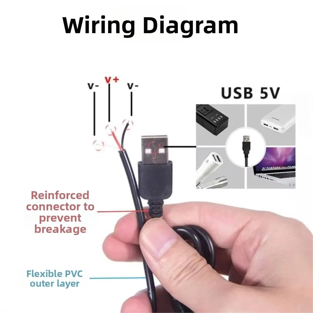 Brightness Adjustable LED Dimmer Cable Color Temperature Control ON OFF Switch USB LED Controller USB Powered Delay Off Function