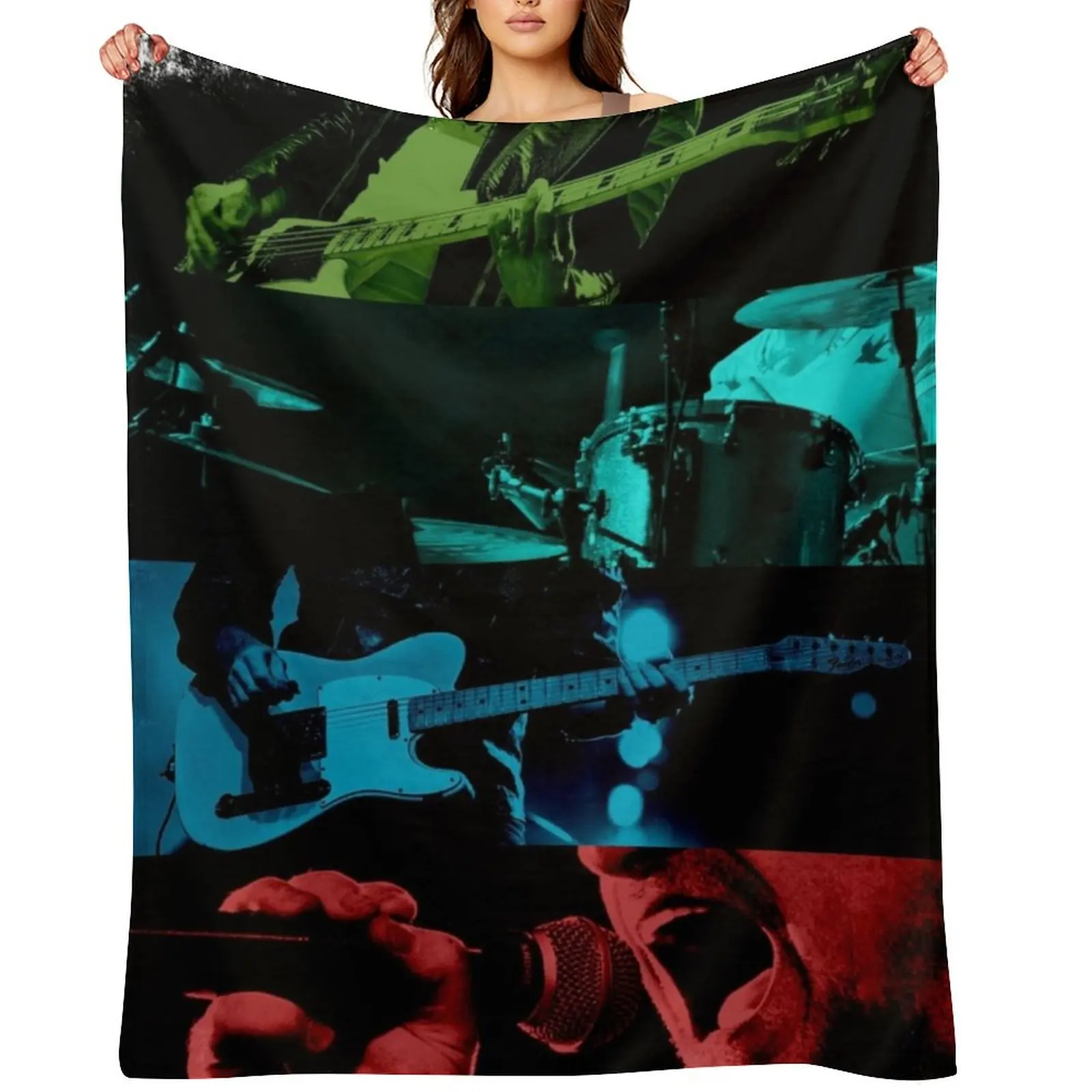 

u2 full band Throw Blanket warm for winter for babies Plaid Quilt Blankets