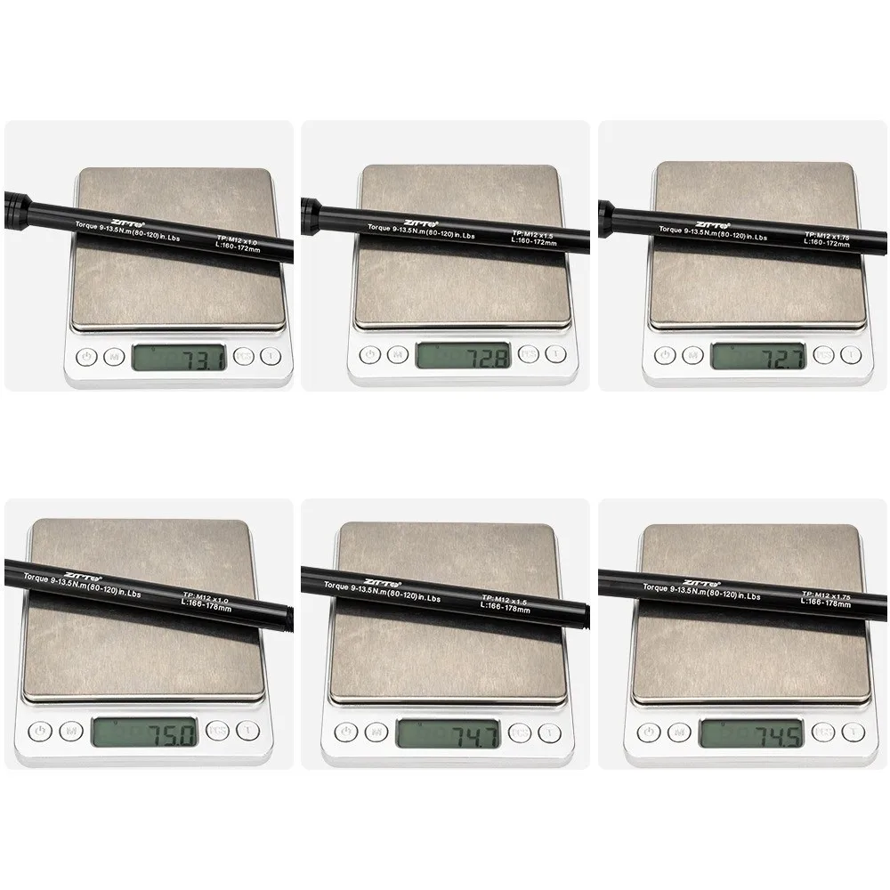 

ZTTO Trainer Thru Axle Adapter M12x1.0/1.5/1.75 Thread 160-172 166-178mm Thru Axle Riding Platform Quick Release Skewers