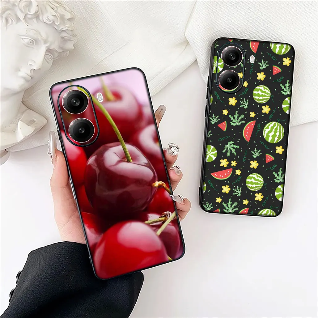 Capa Verão Frutas para Motorola Moto G22 G23 G32 G53 G60 G72 e Outros