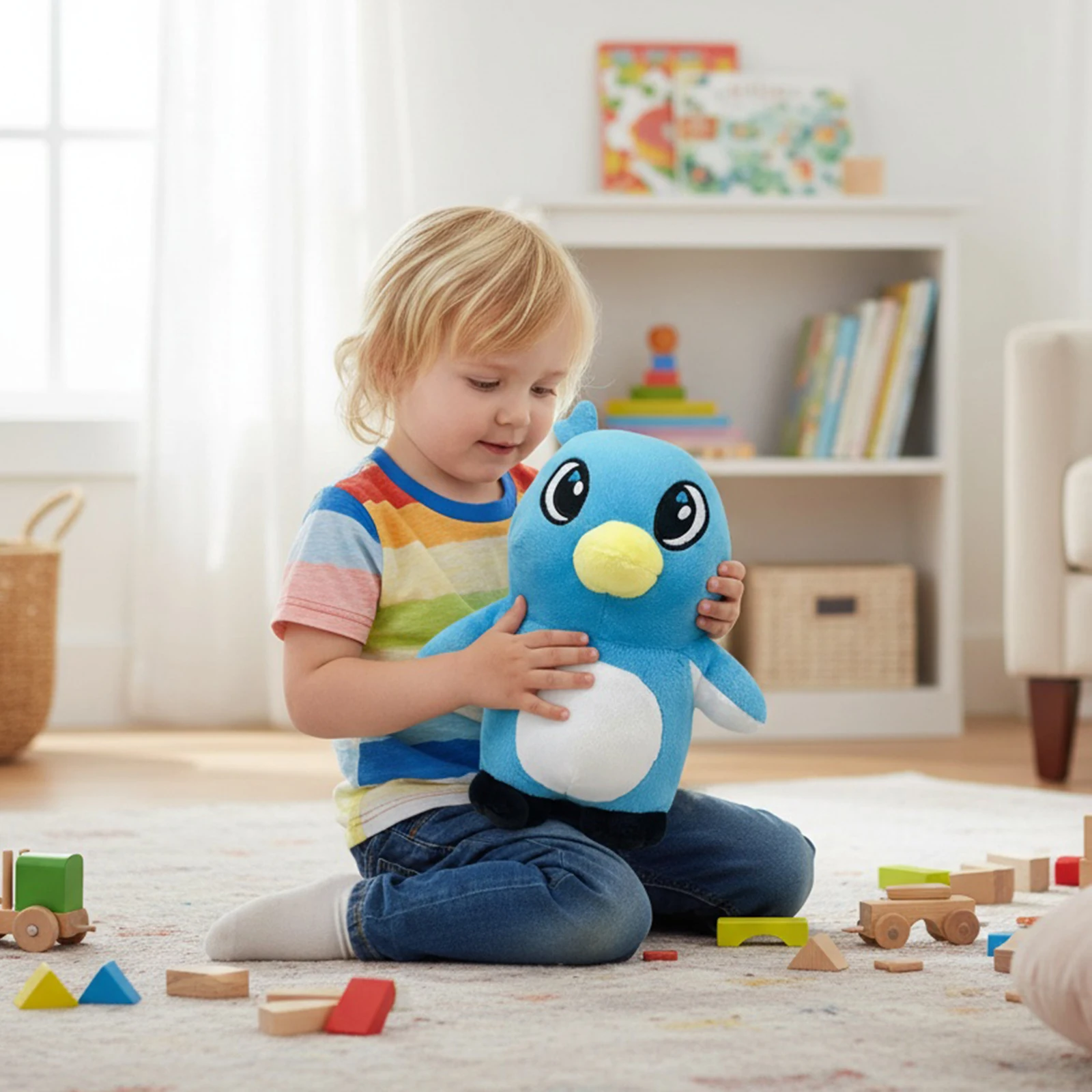 Jouet pingouin en peluche de 25cm, 2-1 pièces, poupée de jeu de dessins animés, figurine d'animal en peluche mignon pour enfants, cadeaux d'anniversaire et de noël