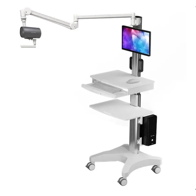 Medical Cart Height Adjustable Wholesale Touchscreen Computer Trolley for Dental Clinic Hospital