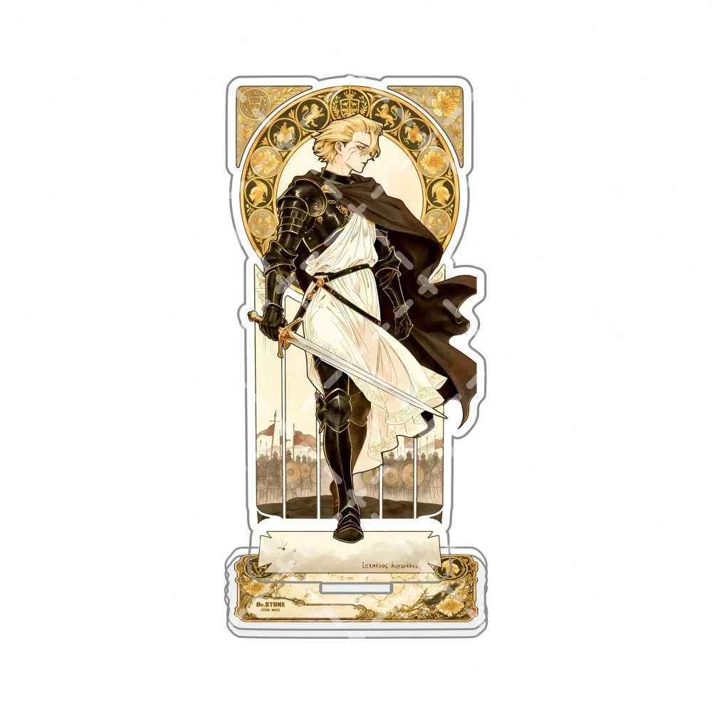 Dr. Stone  Senku Gen Ryusui Kohaku15cm Acrylic Stand Keychain 2-Sided HD Art Nouveau Greek Mythology Desk Decor Gift