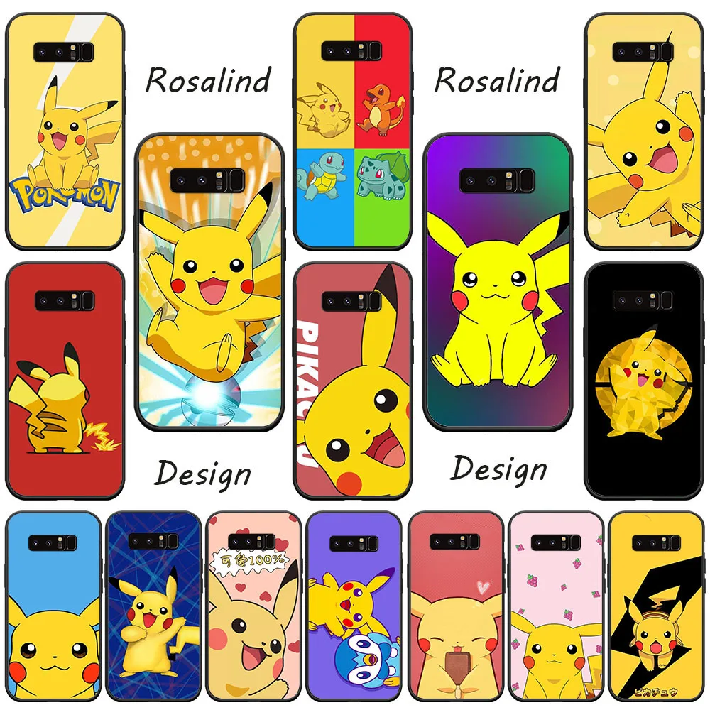 Черный чехол KK-53 Пикачу для Samsung Note 8 9 J2 J4 J5 J6 J7 J8 Core Prime Plus