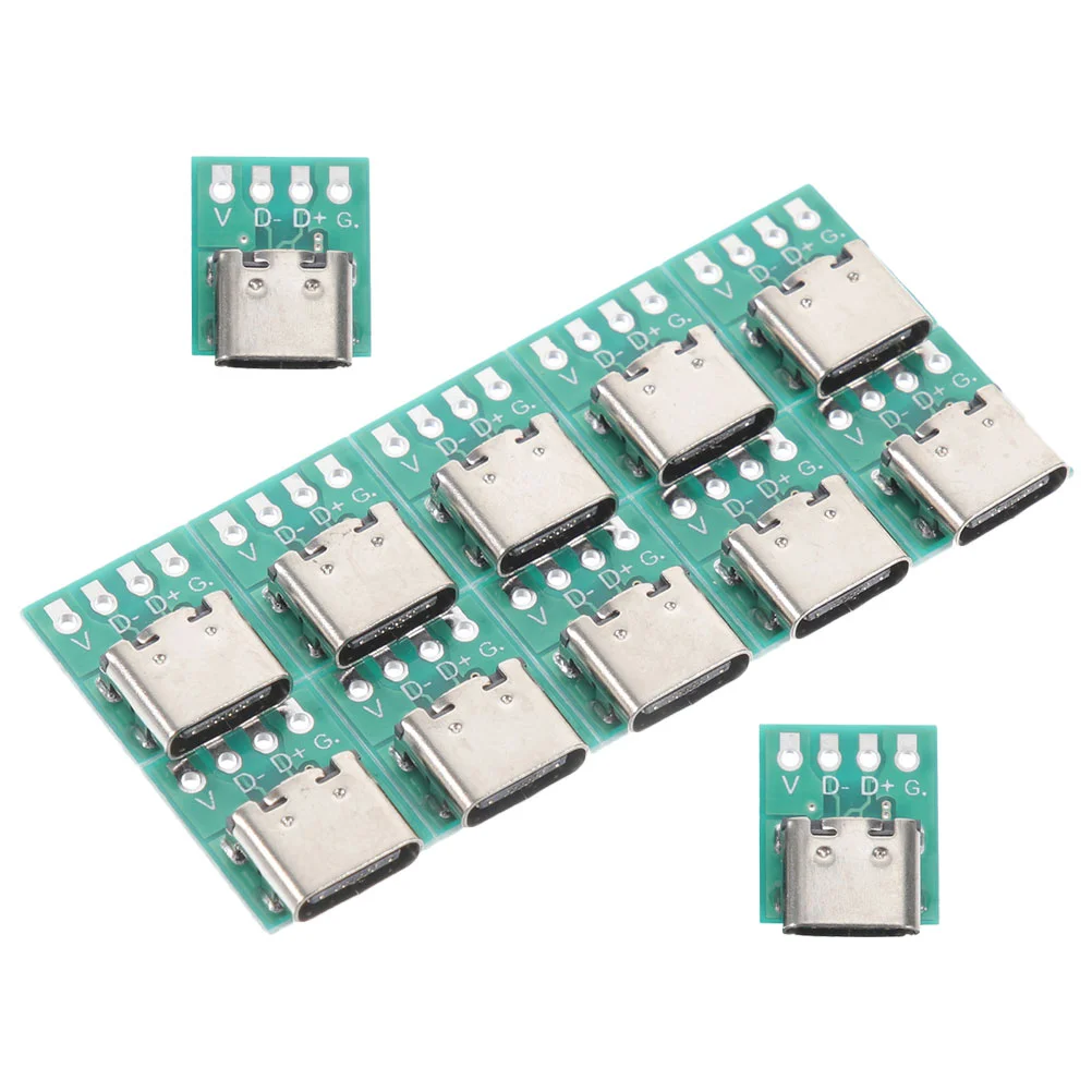 

12 Pcs USB Connector Board DIY 31 Serial Female Data Line Cable Transmission Converter Double Sided Type