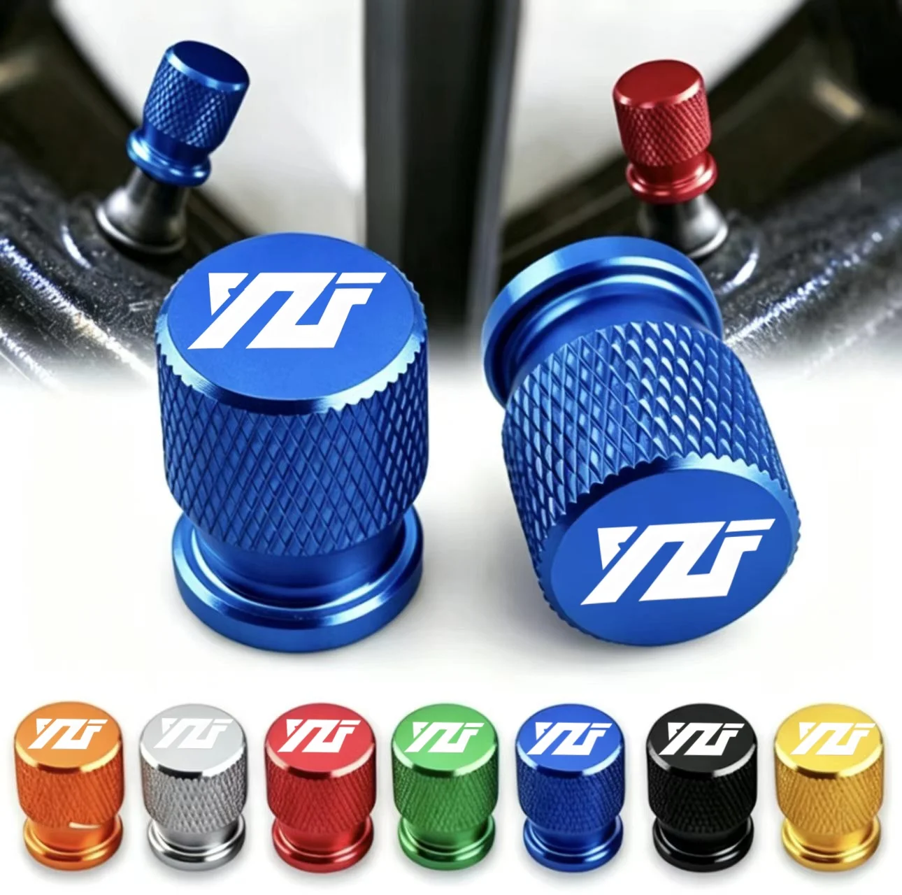 Latest Motorcycle Tire Valve Stem Cap YAMAHA YZF Series Compatible Black ABS Plastic Wheel Air Valve Caps for Bicycle And Scoote