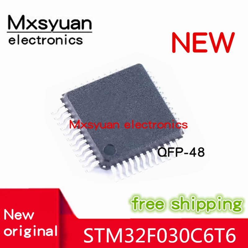 الأصلي STM32F030C6T6 STM32F030C6T6TR LQFP48 ، 10-50 قطعة لكل مجموعة ، جديد