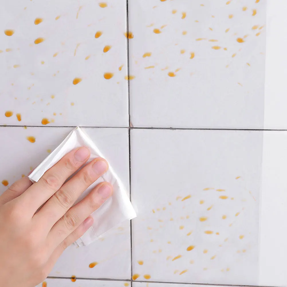 

1 Roll Clear Oil Proof Wallpaper for Kitchen Waterproof Self Stick Wall Protector Replace Old Tile Decorative Home Improvement