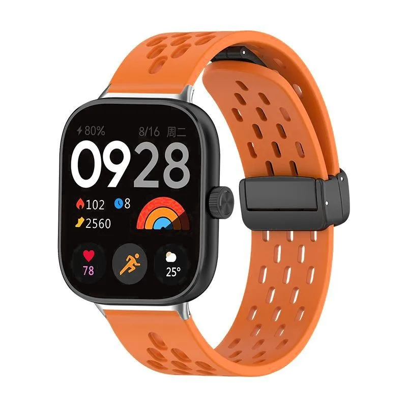 Atmungsaktives magnetisches Sportarmband für Redmi Watch 6 5 4, weiches Silikon-Armband für Xiaomi Mi Band 9 Pro/10 Pro/8Pro Band. – Detail 7