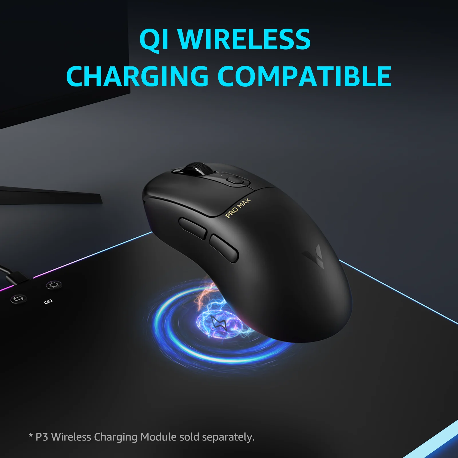 Rapoo VT3Pro Max Wireless Gaming Mouse 59g Lightweight 8KHz Polling Rate 30000DPI 9 Programmable Buttons Ultimate Optical Sensor