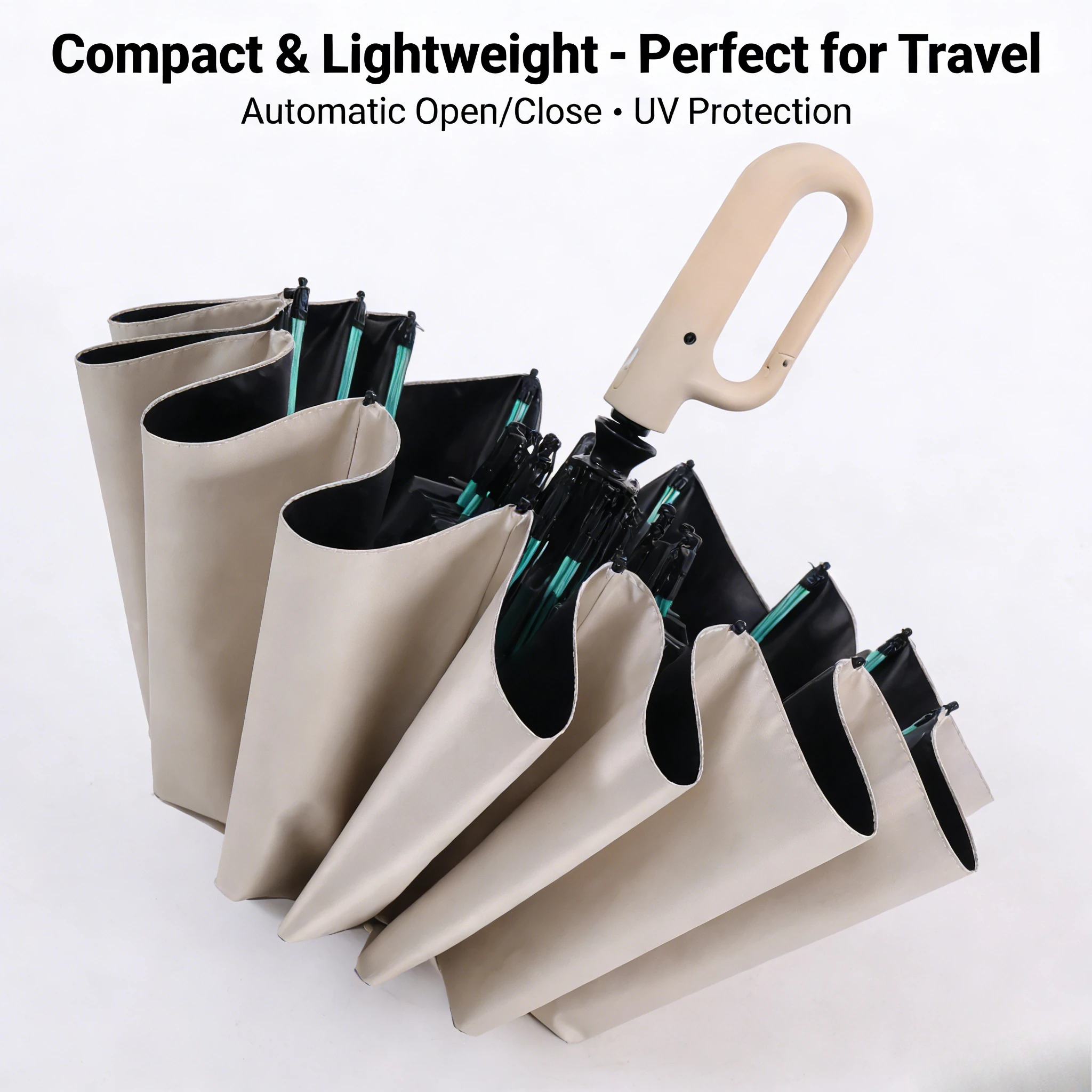 Fashion Travel Umbrella Windproof Waterproof Automatic Golf Umbrella UPF 50+ UV Protection For Outdoor Sports Daily Commute