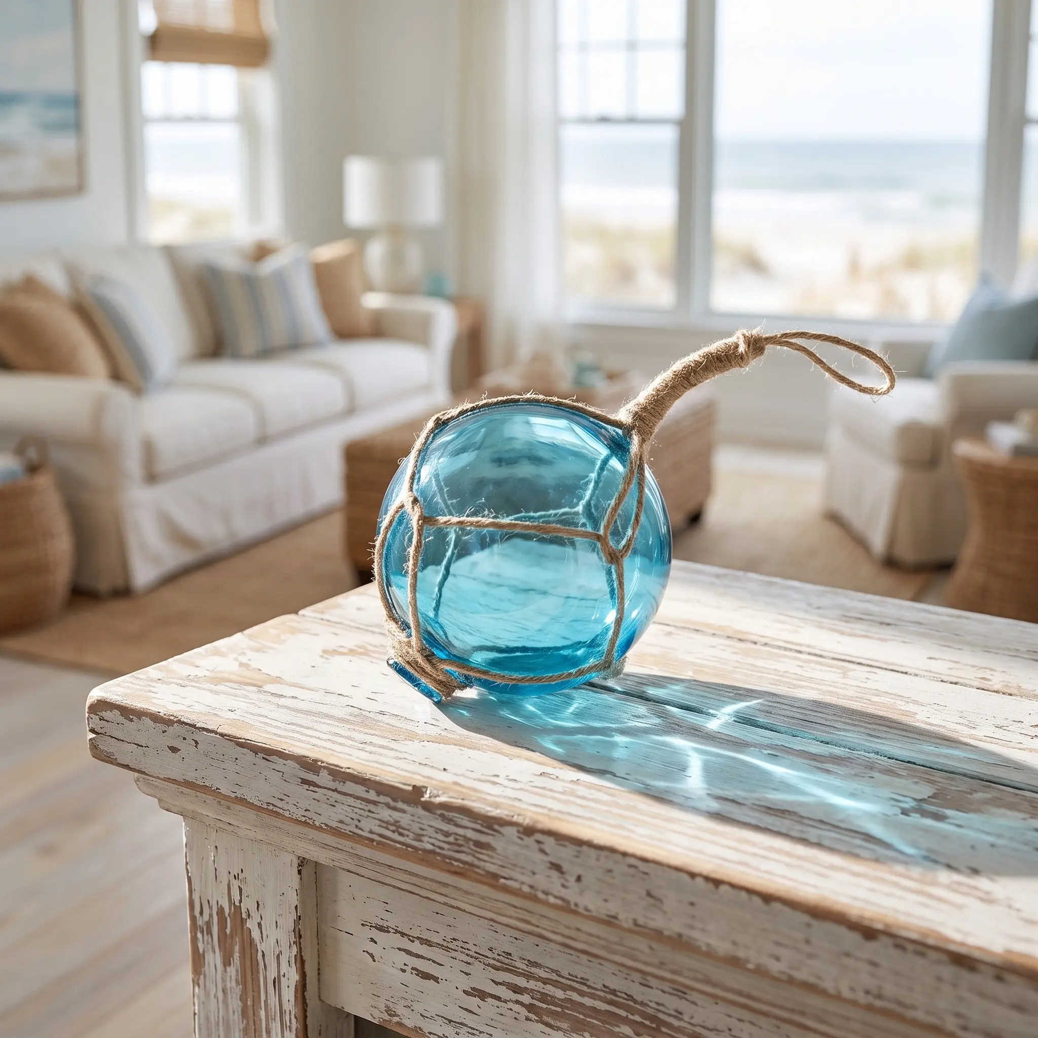 Home Bathroom Glass - 6 قطع من عوامات الزجاج الشاطئية