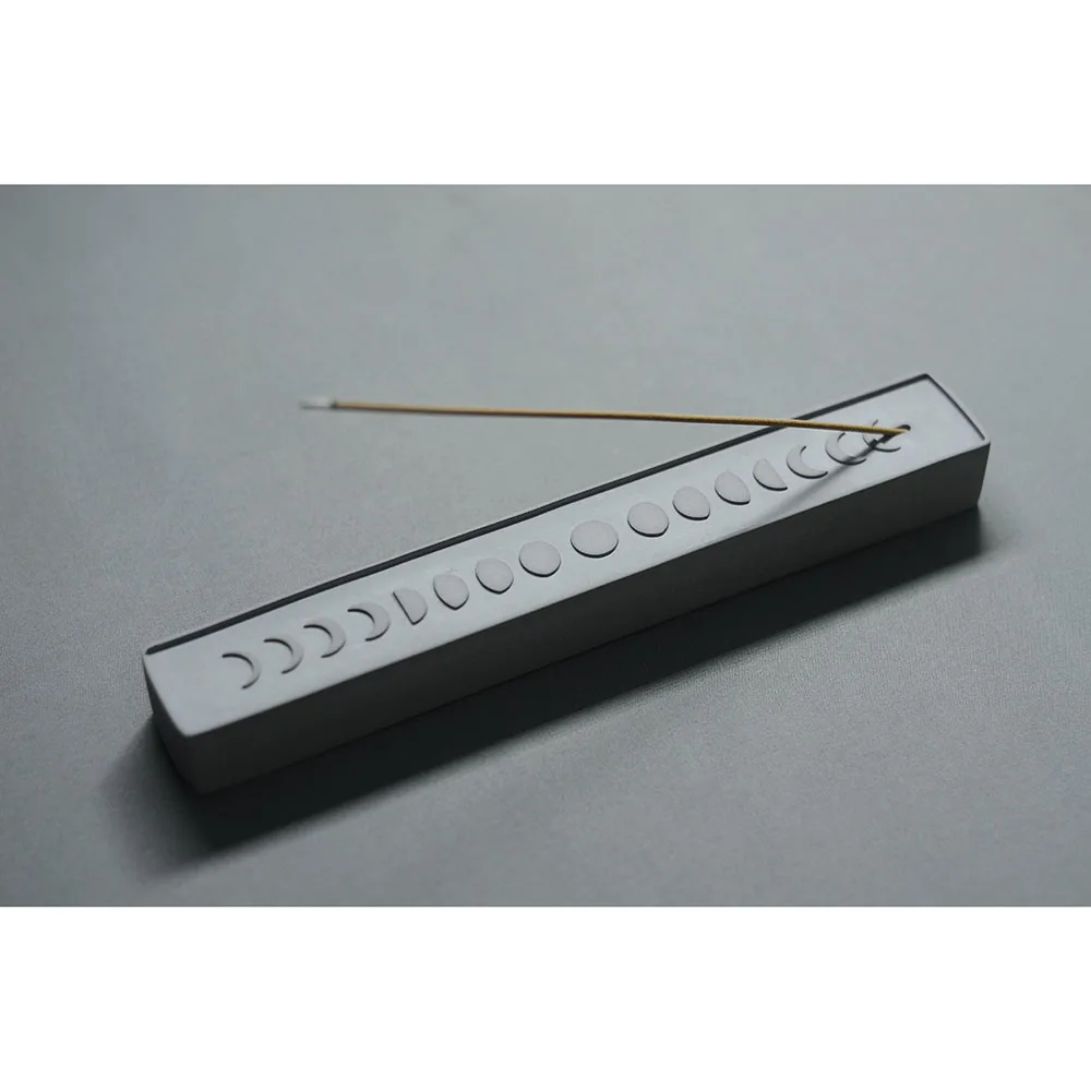 

Silicone Mold for Concrete Moon Incense Holder - Long Line Incense Stick Stand, Cement Craft Art Supplies, DIY Desktop Ornament