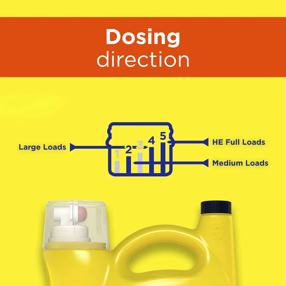 Détergent à lessive liquide 96 charges détachant éliminateur d'odeurs brise rafraîchissante concentré HE Machines Standard 150 Fl Oz