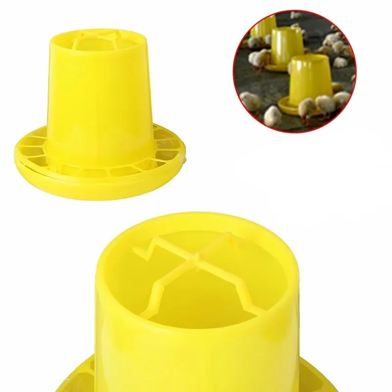 

50 Pcs Plastic Poultry Feeder Pan Feeders Bucket Farm Equipment Automatic Chicken Feeder