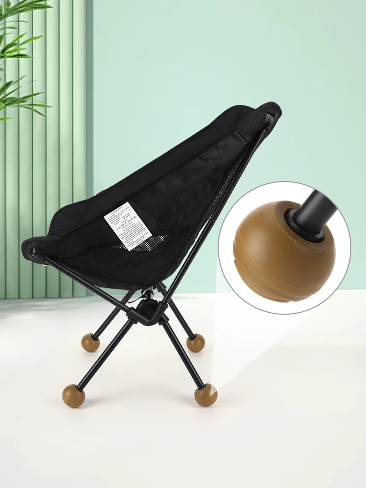 4Pcs Camping Chair Leg Cap Anti Slip Stabilizing Rubber Ball Feet Shock Absorption Moon Chair Foot Cover for Helinox Chair image 5