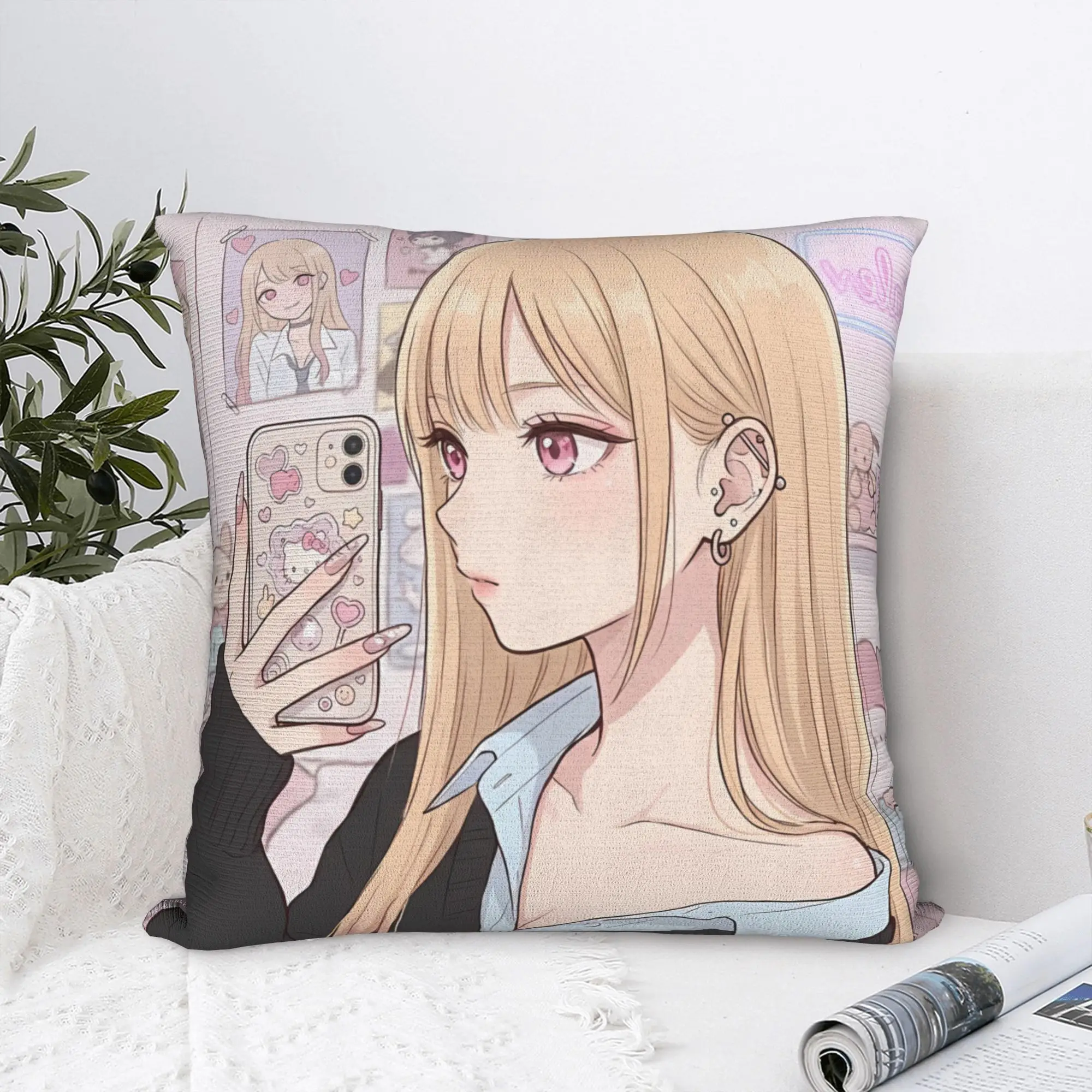 Marin Kitagawa Pillowcases  Funny Pillow Case For Couch Sofa Bedroom Custom Pillow Cover