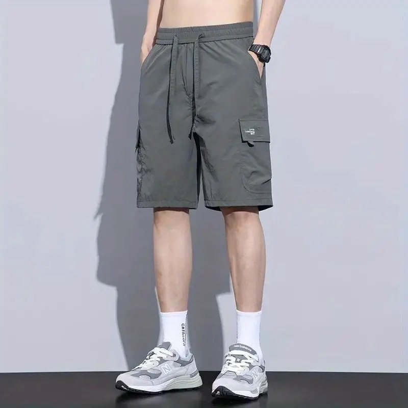 Men's Work Shorts Black Casual Pants for Man Man's Trouser Sweatpants Loose Fitting Casual Quick-drying Thin Summer s