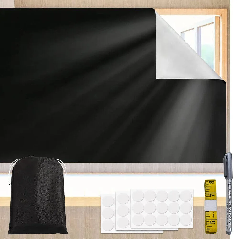 Non-perforated UV Block Thermal Insulated Bedroom Temporary Curtain Curtain Window Shade Blackout Blind Travel Window Cover