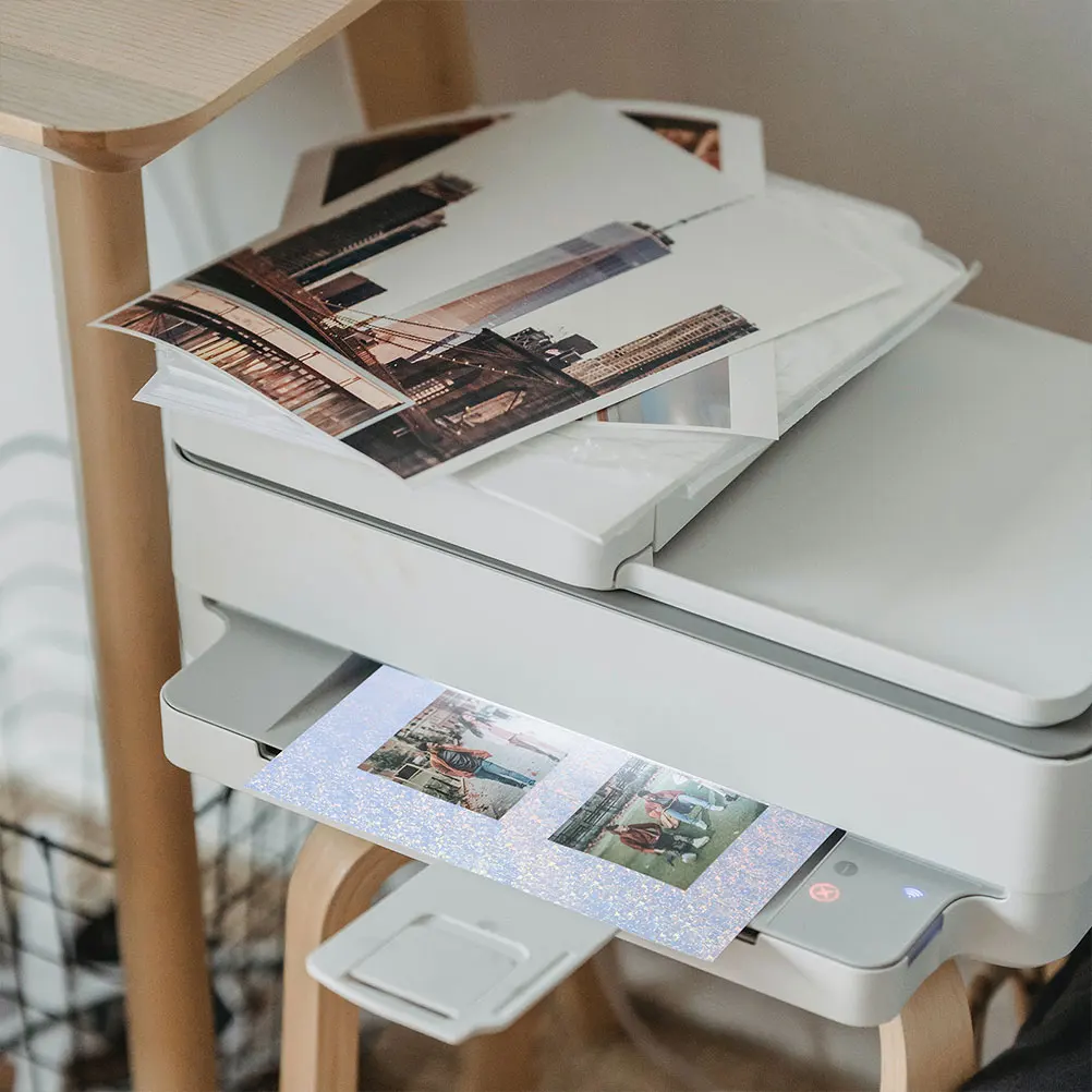 8pcs Waterproof Photo Paper A4 7 Colors Printing Sheets for Printer Smooth Surface Oil Resistant Copy Paper