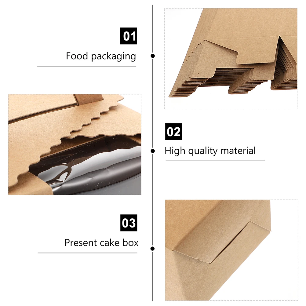 

1 Set Of Paper Cake Boxes Cupcake Wrapping Dessert Storage Container For Wedding Birthday Christmas Egg Tarts Packaging