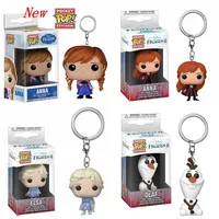 FUNKO Pocket Figure Keychain Frozen 2 Princess Anna Elsa Olaf Collection Toys for Children with Box