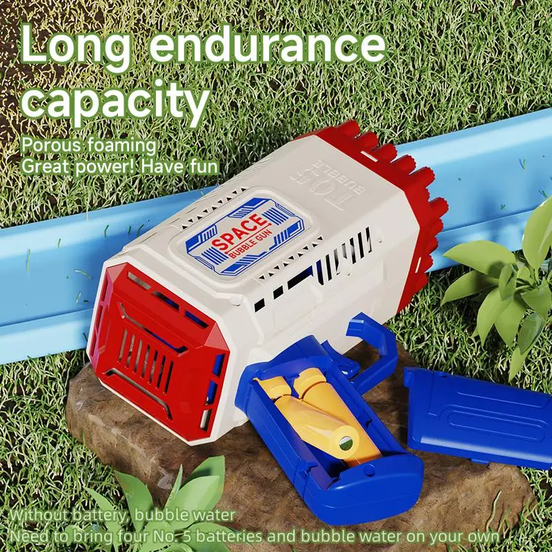 Pistola a bolle portatile a 45 fori giocattolo per bambini gioco all'aperto giocattolo a bolle attività di matrimonio all'aperto prop senza batteria bolla d'acqua