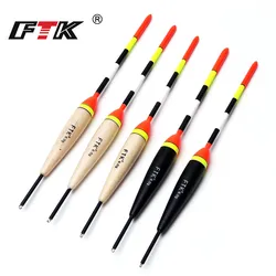 FTK - 5PCS Barguzinsky Fir Float Fishing Float Bobber Vertical Buoy 2g-5g Float Pesca Balsa Floats Set For Fishing Accessories