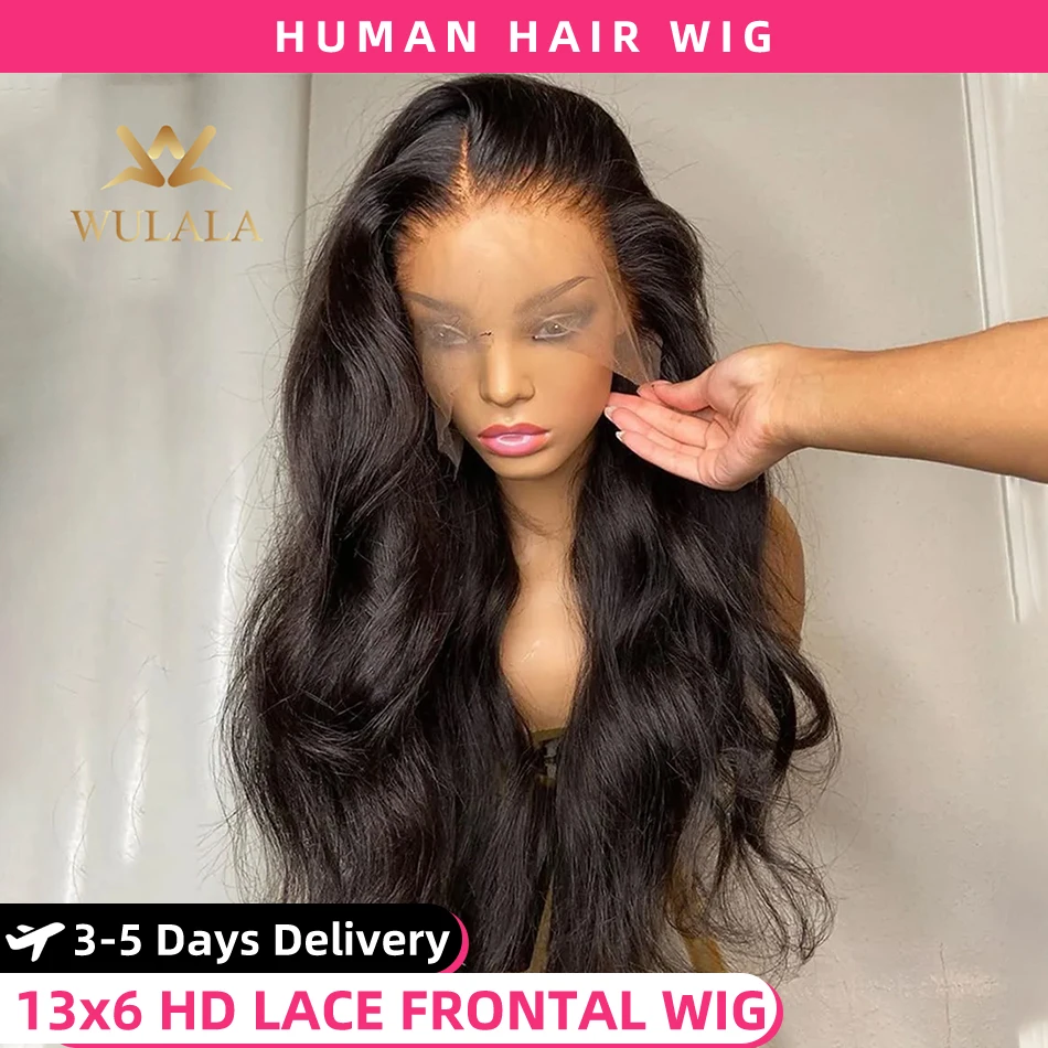 Wulala Body Wave 13x6 Hd Transparent Lace Frontal Wig 13x4 Lace Front Human Hair Wig 360 Brazilian Preplucked Wigs For Women 4x4