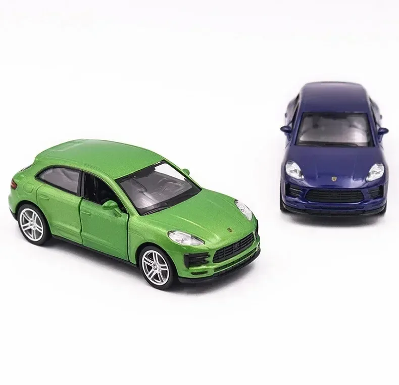 MaKeda1:36 Porsche MACAN pequeño SUV alta simulación aleación Diecast coche modelo de juguete con retroceso para niños regalos colección de juguetes