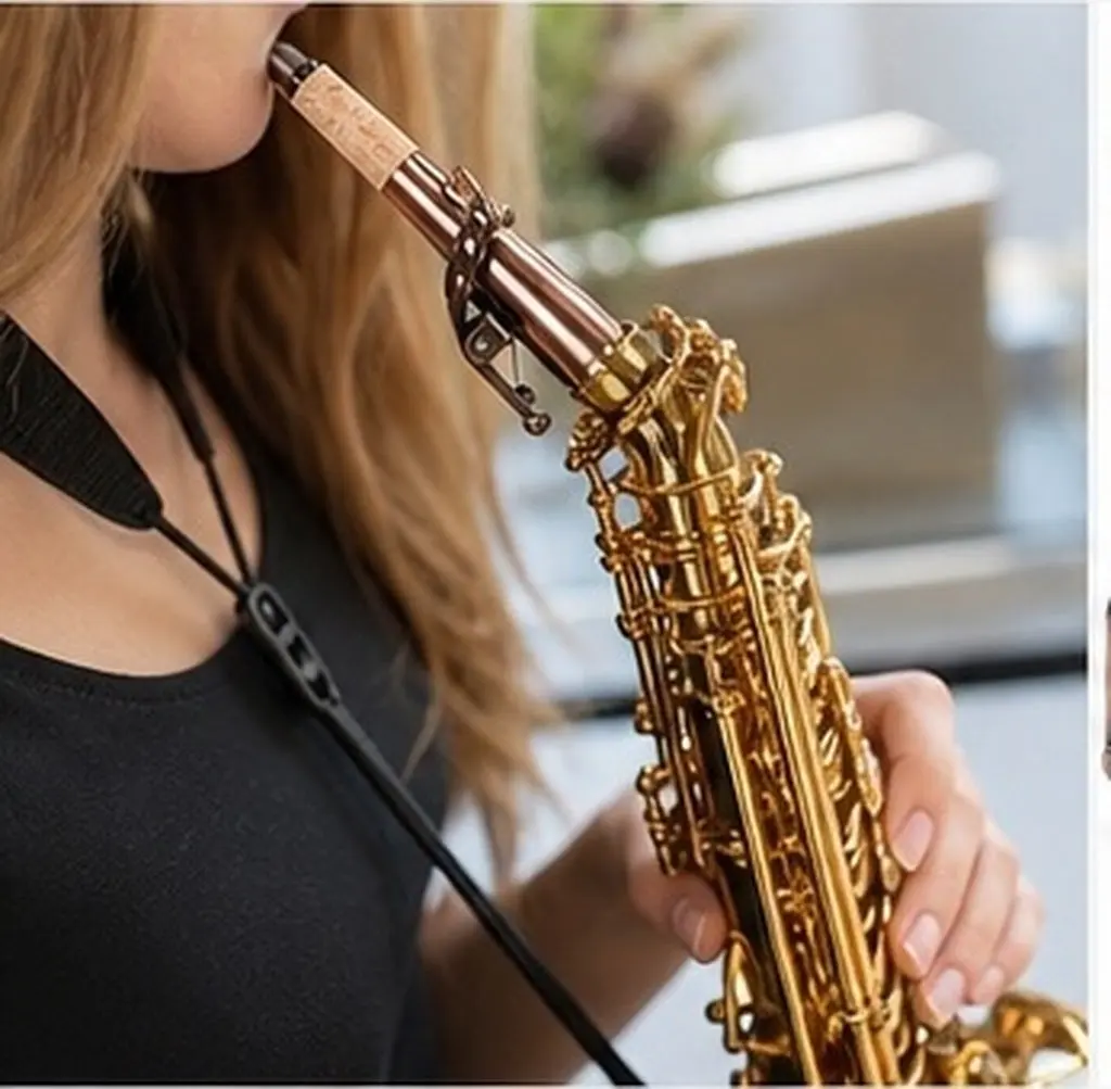 2Pcs Soprano Sax Saxophone Neck Sturdy Portable Metal Mouthpiece Multipurpose Saxophone Parts Kit Soprano Sax Accessories