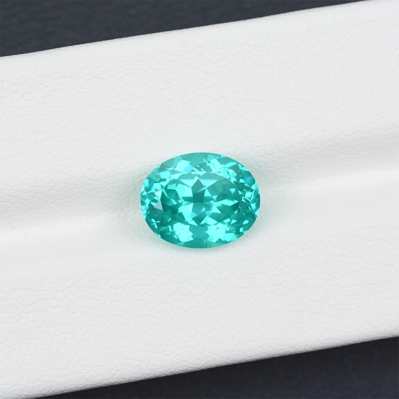 Paraiba-Labor-Saphir in Trillionenform mit VVS1-Zertifikat, Großhandelsdiamant für DIY-Anhänger, Schmuckherstellungsmaterialien, Edelstein – Detail 18