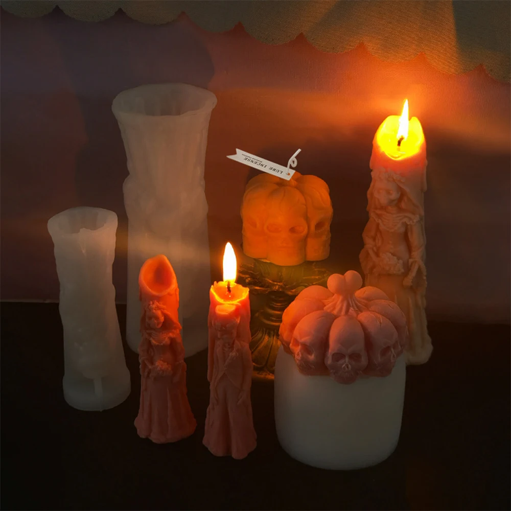 

Candle Molds Halloween Silicone Mold Handmade Gift Home Decor Easy To Clean No Odor Soft And Durable Not Easily Deformed