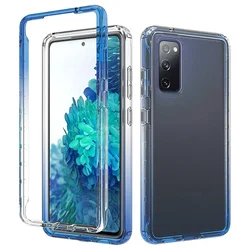 Thick Candy Color Transparent Case for Samsung Galaxy S20FE S20 Plus Ultra Hybrid Shockproof Shell 2IN1 Dual Layer Back Cover