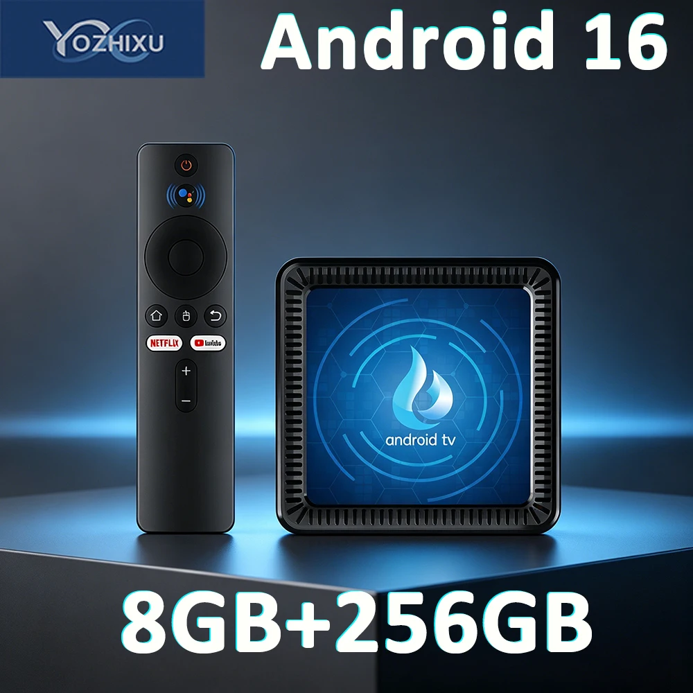 YOZHIXU Smart TV Box 8GB 256GB Android 16 Q17 Allwinner H313 5G WiFi Dual BT5.4 Video Control Remoto Google Netflix YouTube Reproductor Multimedia