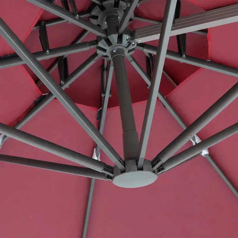 Modern Simple Outdoor Parasol Aluminum Roman Umbrella for Balcony Terrace Garden Medium Size Sunshade