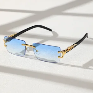 1 PC benutzerdefinierte retanguläre Sonnenbrille ohne Modebrahmen für das tägliche Leben 10 Hauptverkaufs -Replikate Sonneneinstrahlung - №6