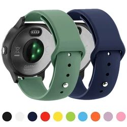 20mm 22mm Silicone Strap For Garmin Vivoactive 3 4 Band Watch Venu 2 SQ Forerunner 645 Wristband Bracelet Garmin Forerunner 245