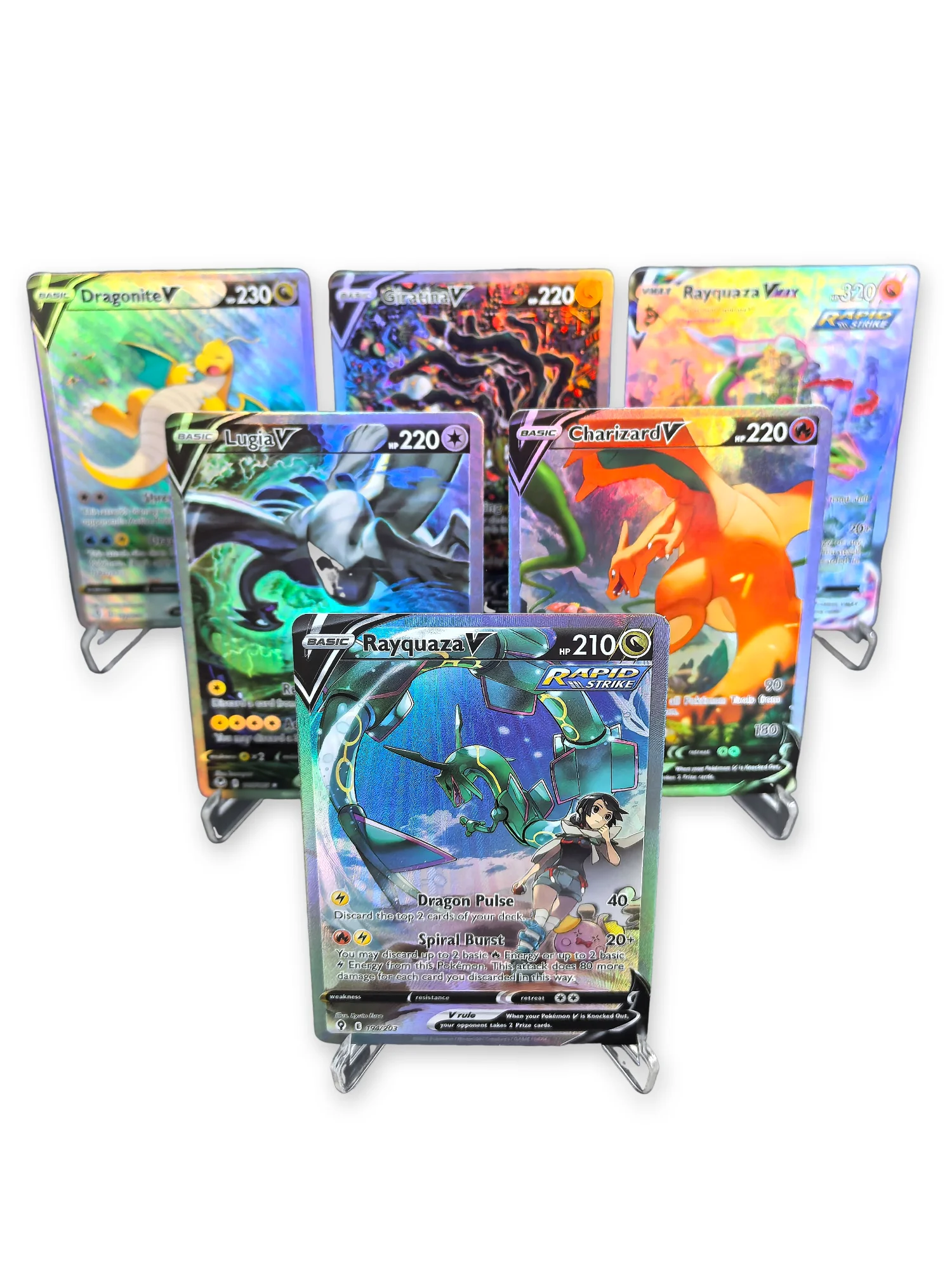 Bricolage PTCG Pokemon cartes de Collection Charizard Rayquaza Lugia Giratina V cartes faites maison jeu classique cartes Anime jouets cadeaux