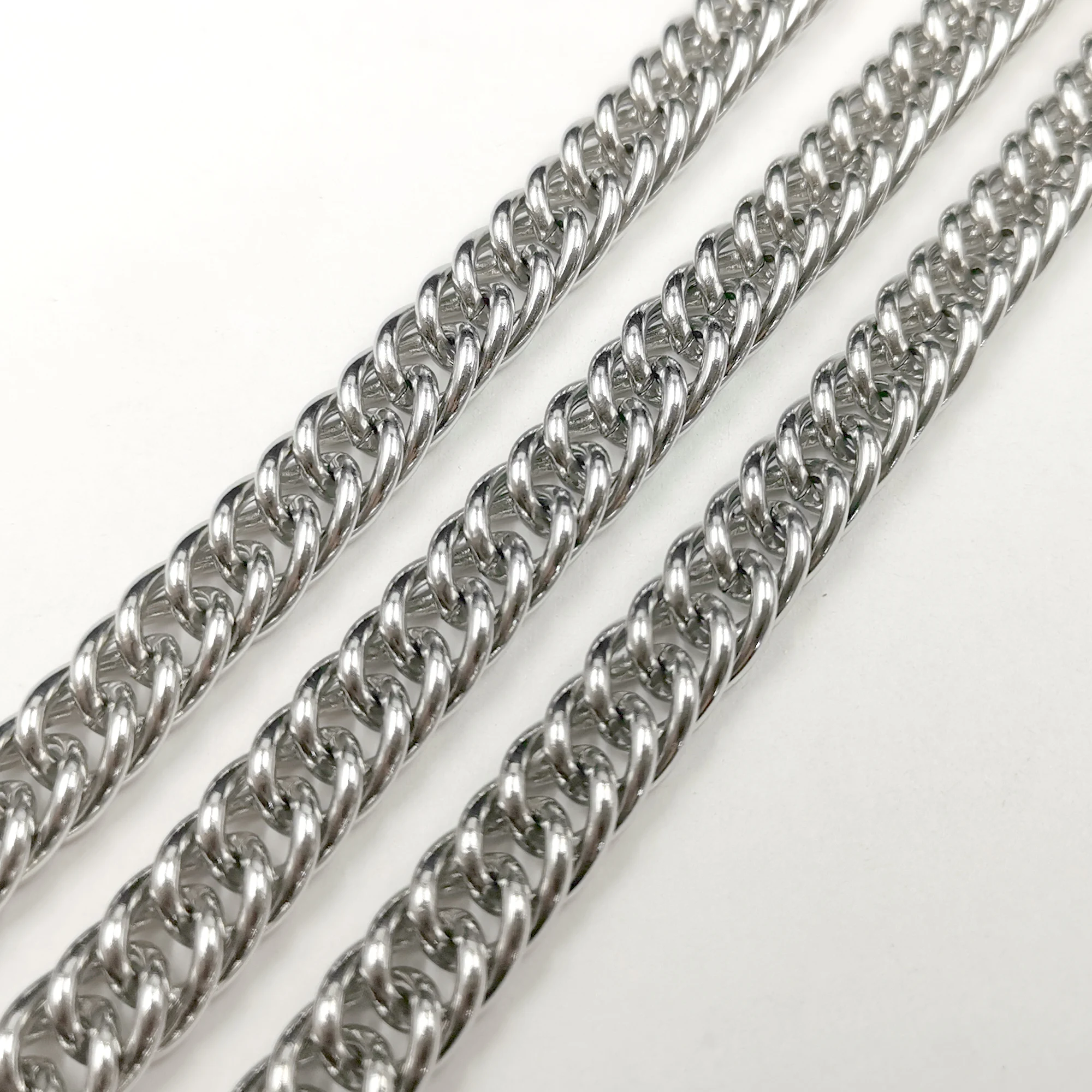 3meter Lot 7mm/8.5mm Double Link Chain Jewelry Findings Chains Stainless Steel Jewelry Marking DIY Necklace