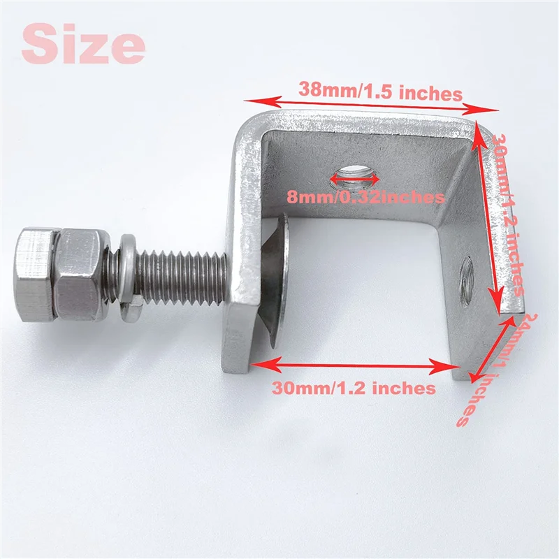 ABGR-20PCS 16-25Mm Set di morsetti per la lavorazione del legno per impieghi gravosi 304 Morsetto a C in acciaio inossidabile Strumenti di serraggio tigre per saldatura/carpentiere
