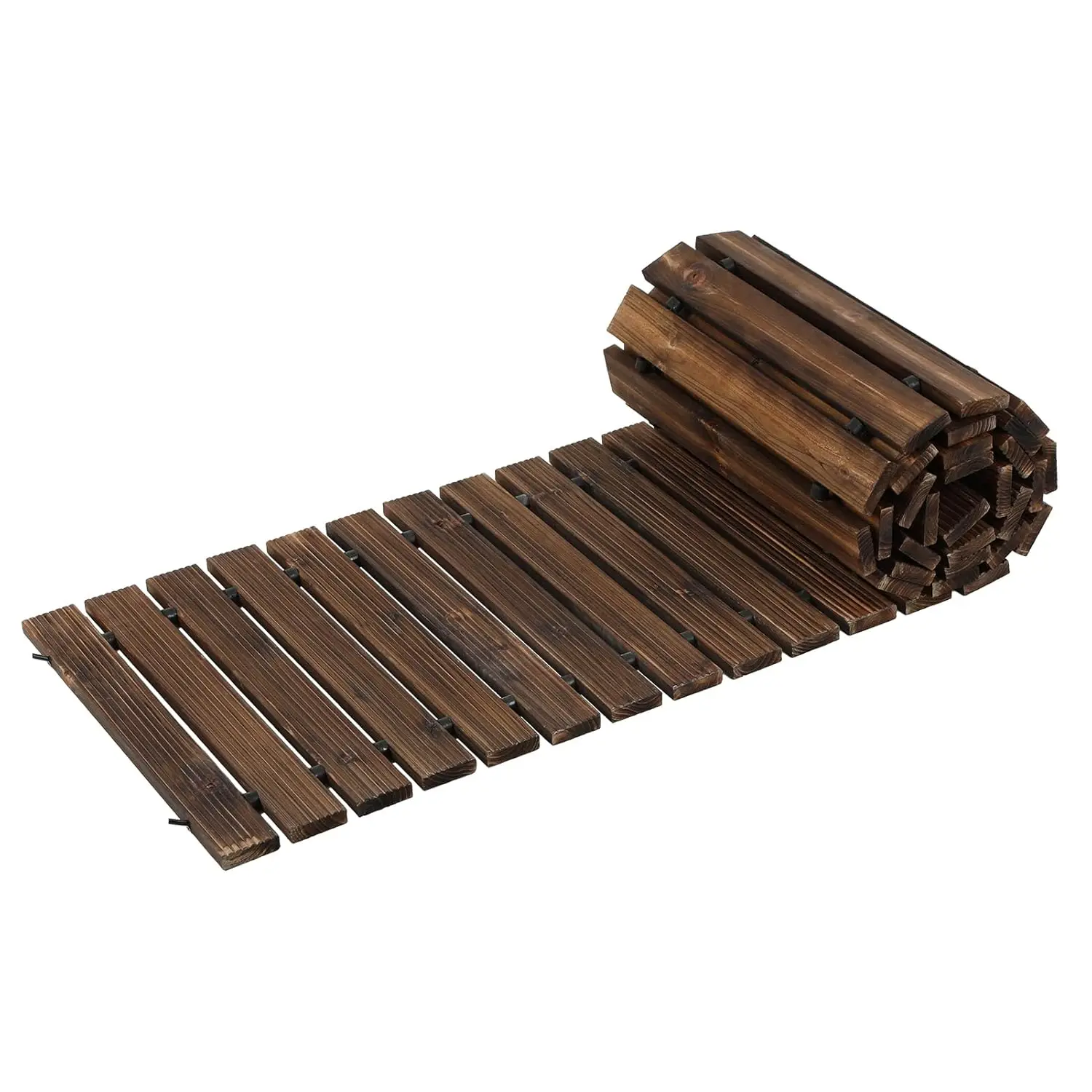 

Roll Out Wooden Garden Pathway 12FTx43cm Portable Outdoor Walkway for Patio Lawn Backyard Beach Yard, Custom