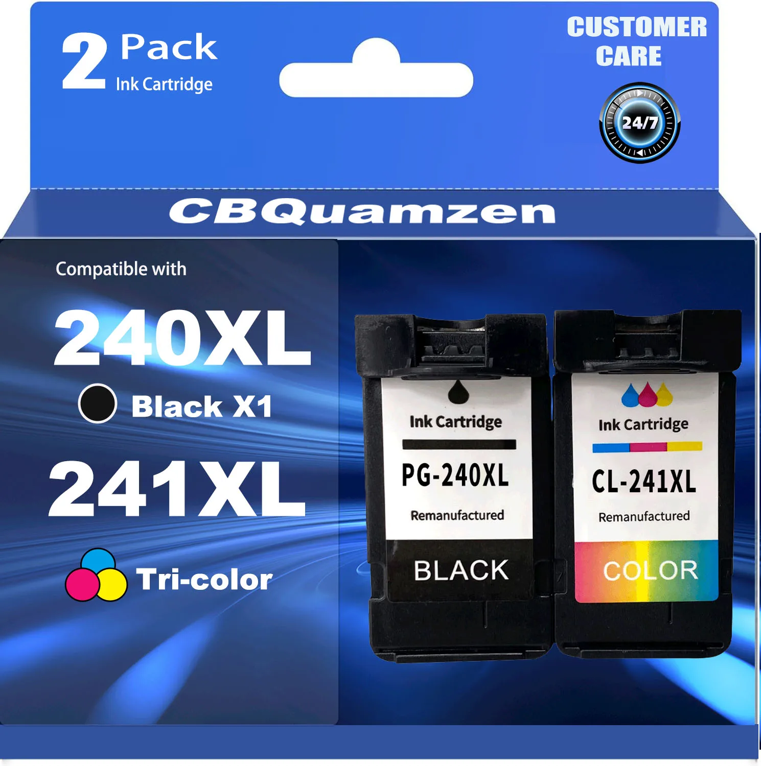 240XL 241XL Ink Cartridge Replacement for Ink 240 241 Combo Pack PG-240 XL CL-241 XL compatible for MG3620 MG3600 TS5120 TS5100