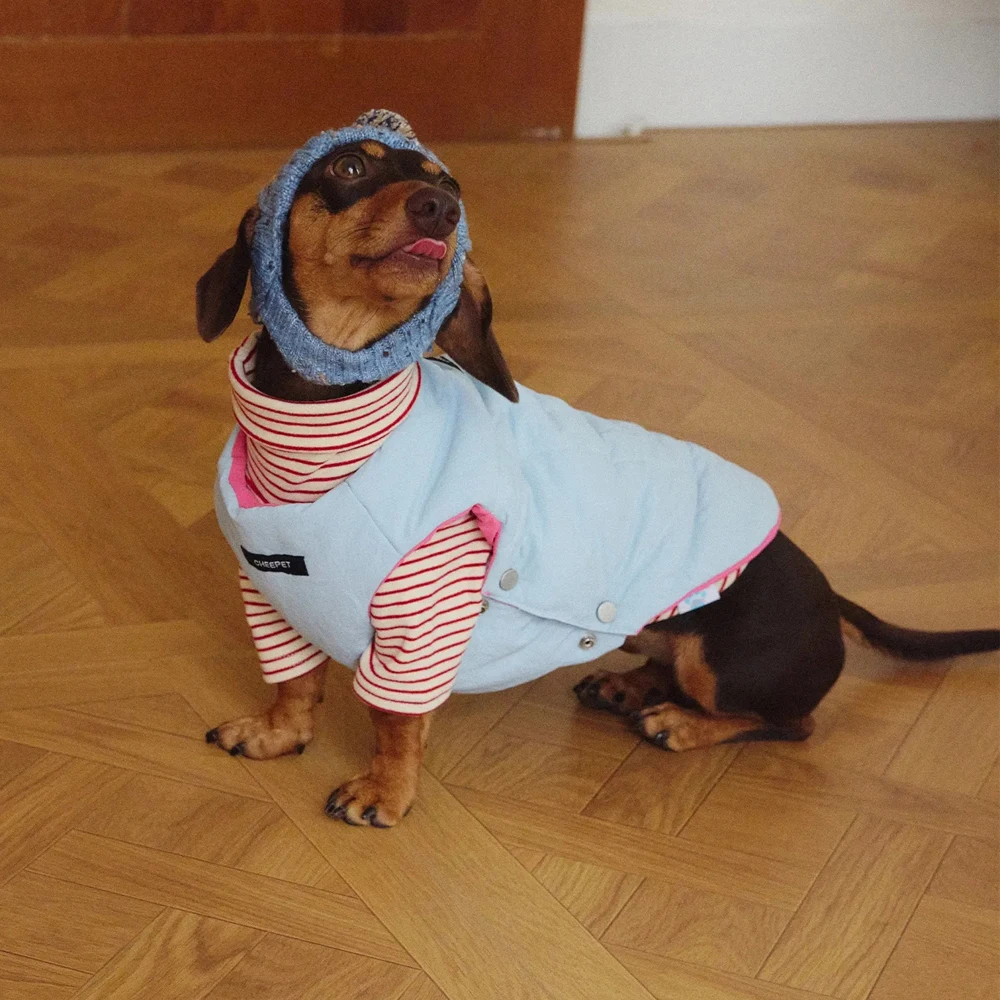 Chaleco reversible polar cálido para perro Dachshund tipo mono - imagen 3