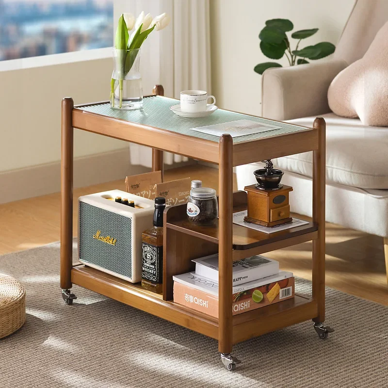 Sofa Side Table Storage Rack Tea Table Household Movable Sofa Side Table Side Cabinet Light Luxury Room Kitchen Shelf Storage