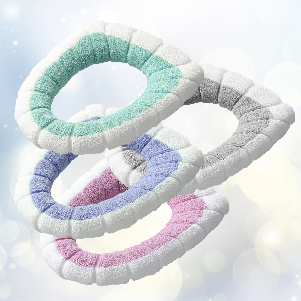 

4pcs Pumpkin-Type Toilet Seat Pad Winter Cushion Creative Cover Home Warmer Soft Comfortable Washable Germ Resistant Fast
